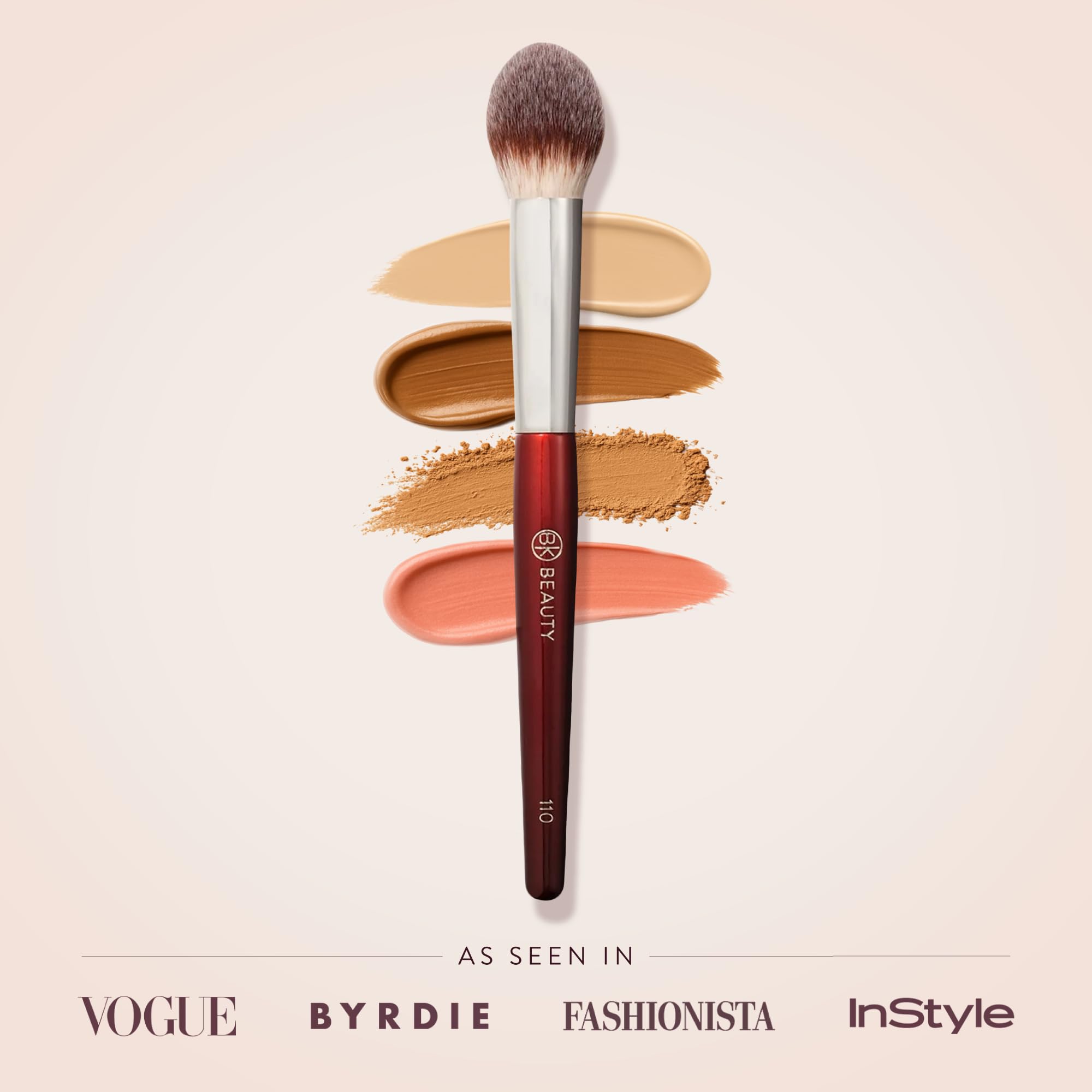 BK BEAUTY 110 large concealer brush setting powder application for extra coverage.