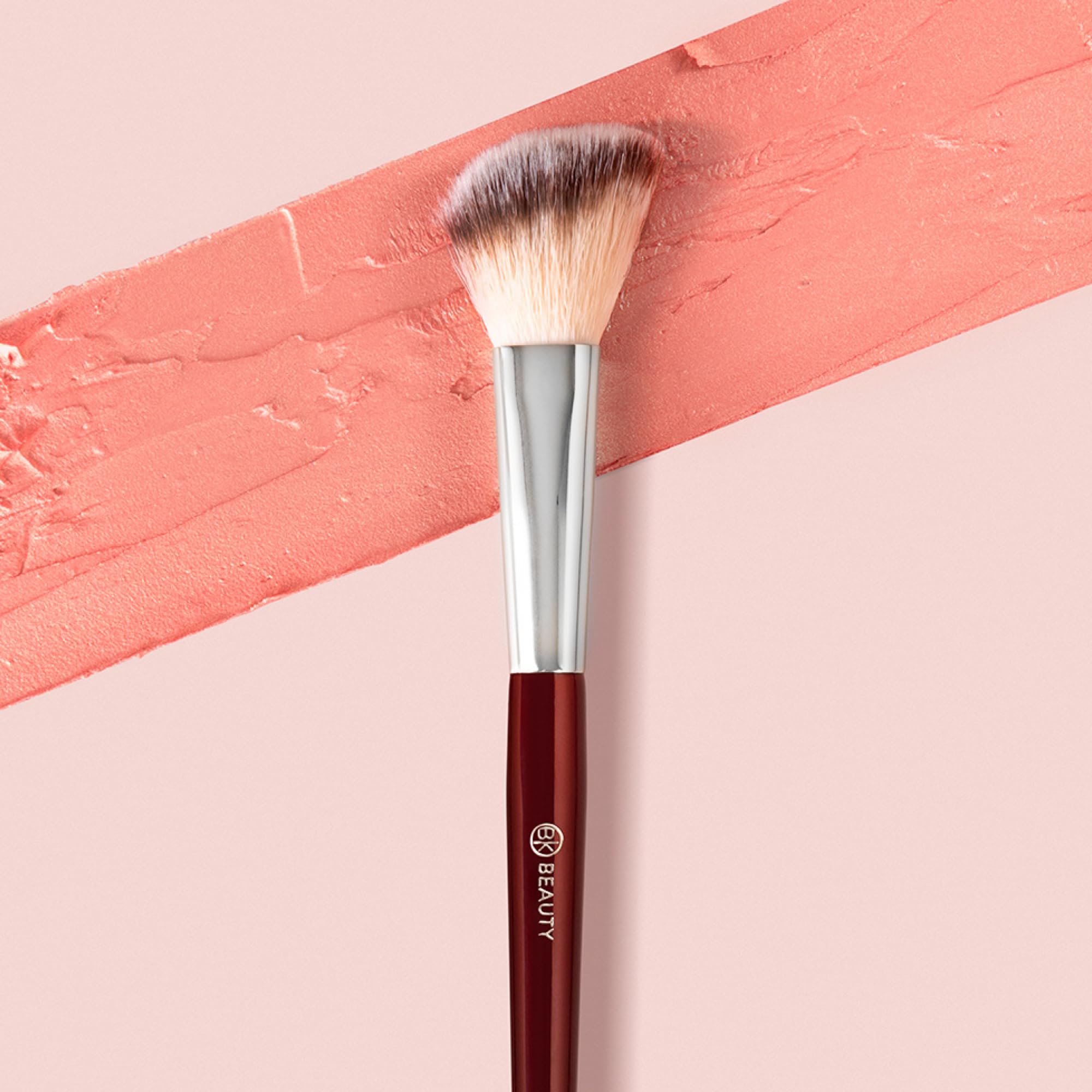 BK BEAUTY 112 small angled face brush highlighter-swipe for soft, natural glow.
