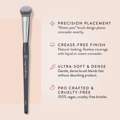 BK Beauty Angie A506 close-up of ultra-soft vegan bristles for gentle patting.