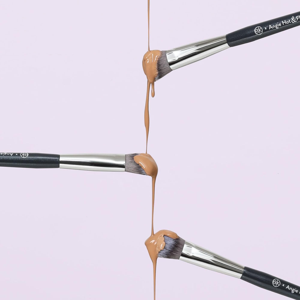 BK Beauty Angie A506 bristles close-up show ultra-soft texture for seamless blending.