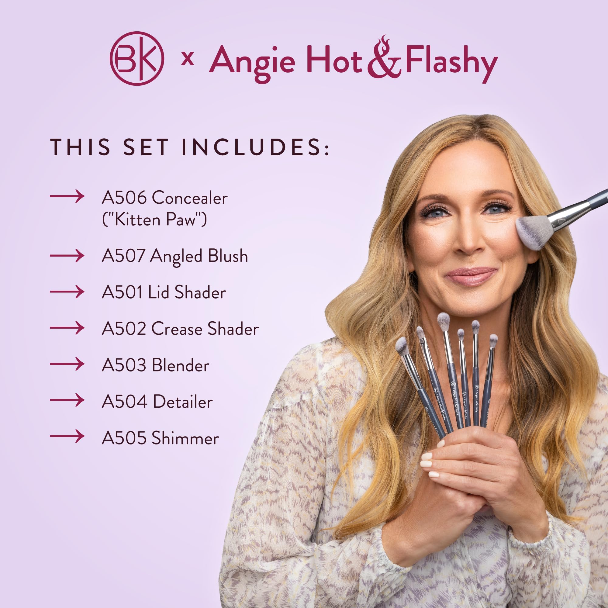 BK Beauty Angie Hot & Flashy blender provides smooth eyelid transitions.
