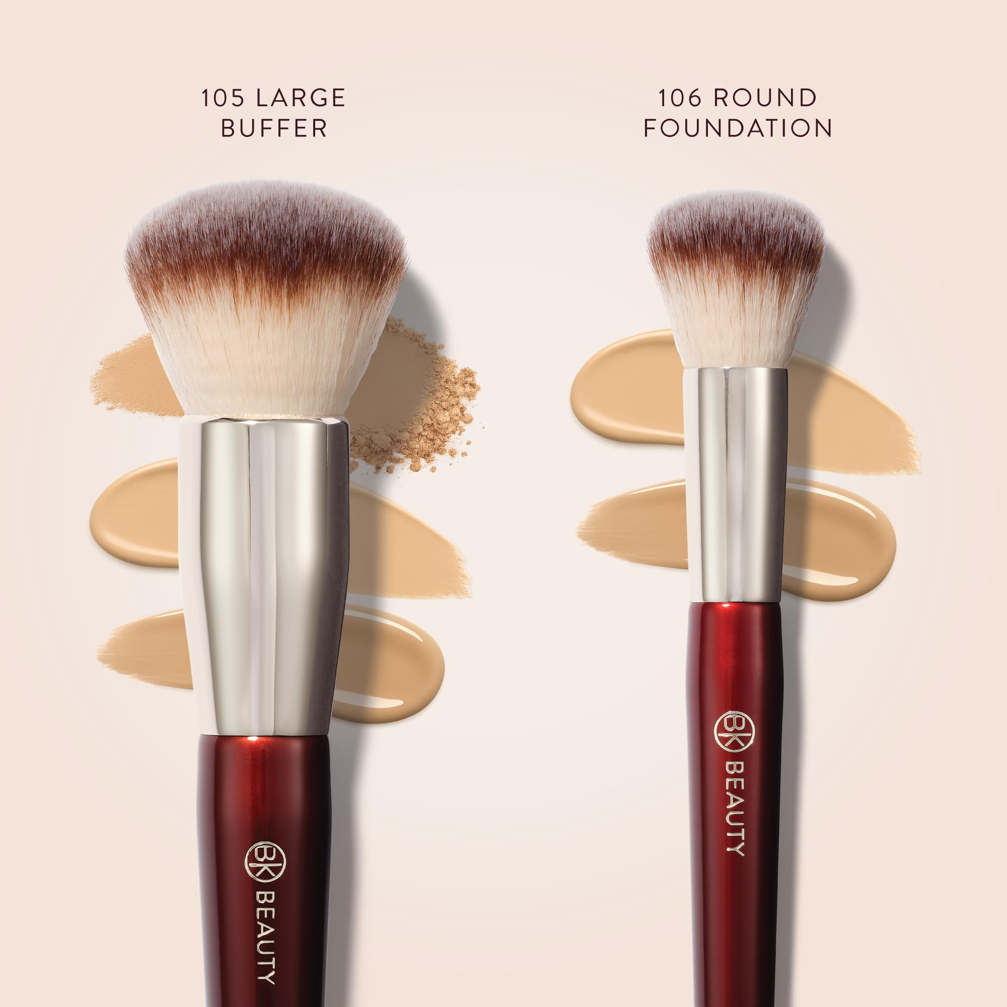 BK BEAUTY brush bristles closeup highlighting dense fibers for precise application.