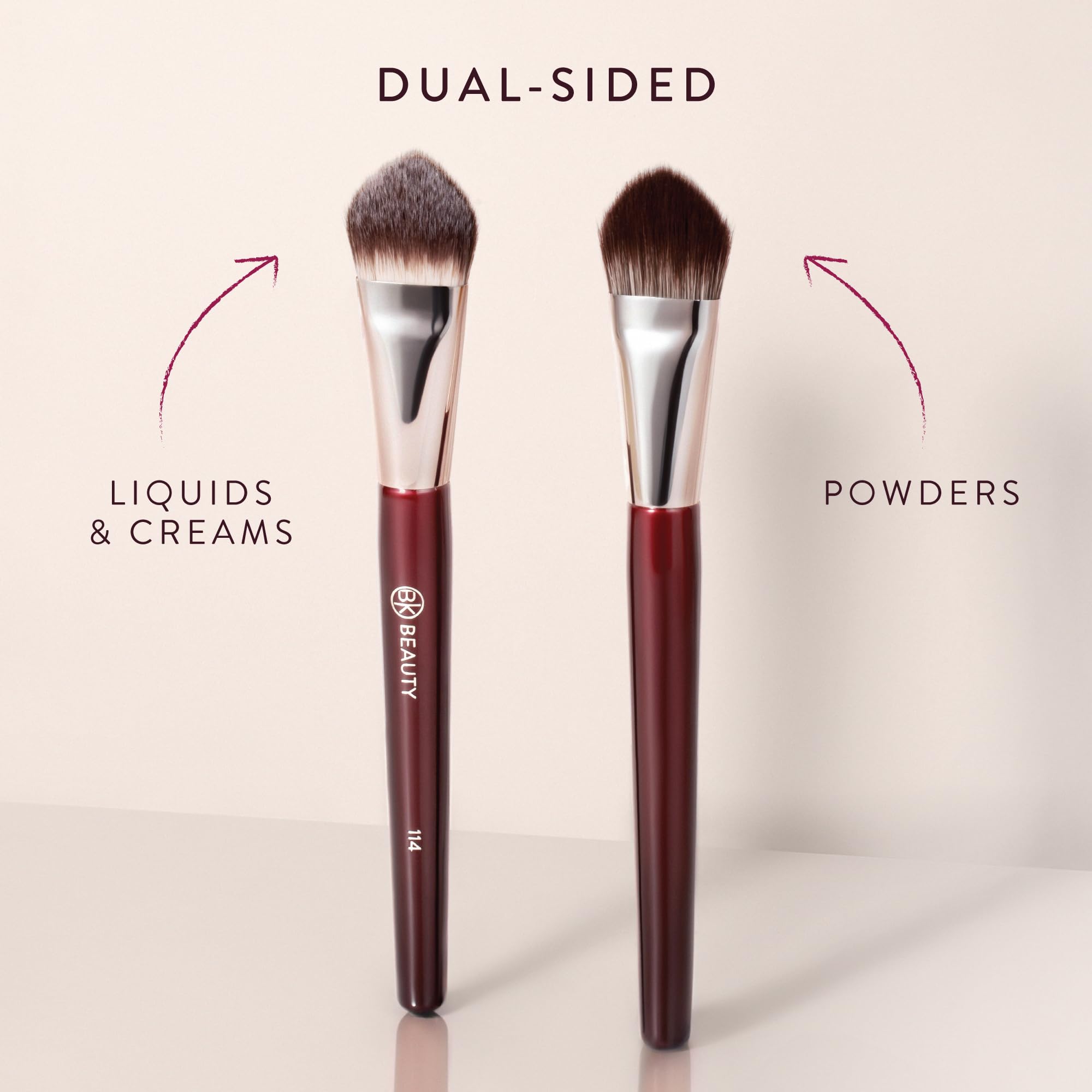 BK Beauty Core Complexion Trio vegan bristles are ultra-soft and gentle on sensitive skin.