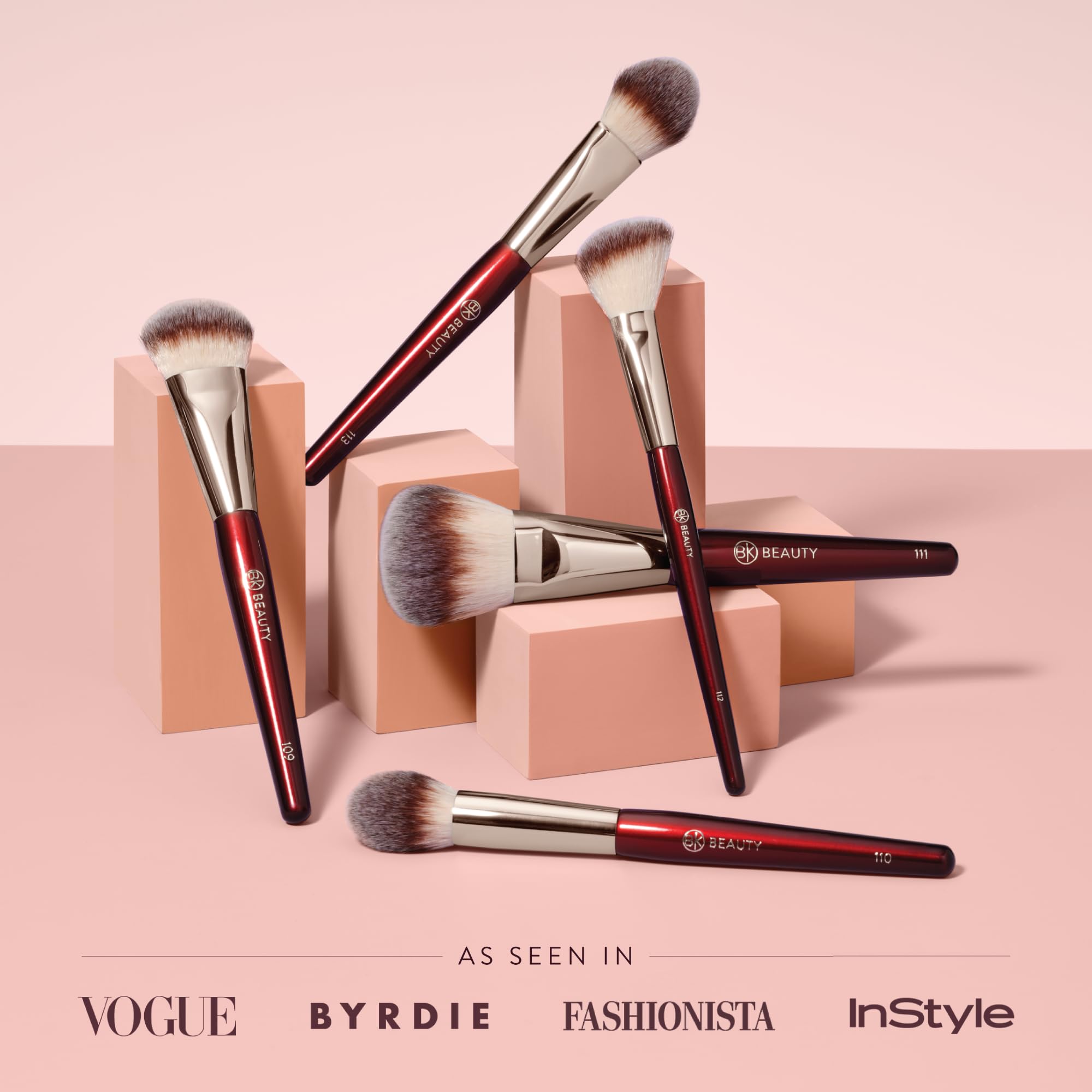 BK Beauty Core Face Set 110 large concealer brush for quick corner and under-eye coverage.
