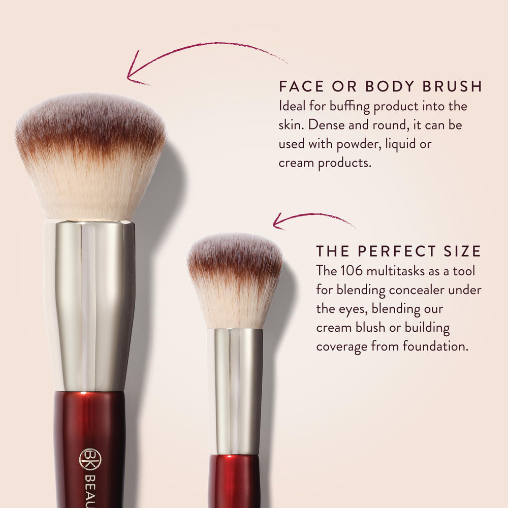 BK BEAUTY durable brush handle detail emphasizing long-lasting construction.