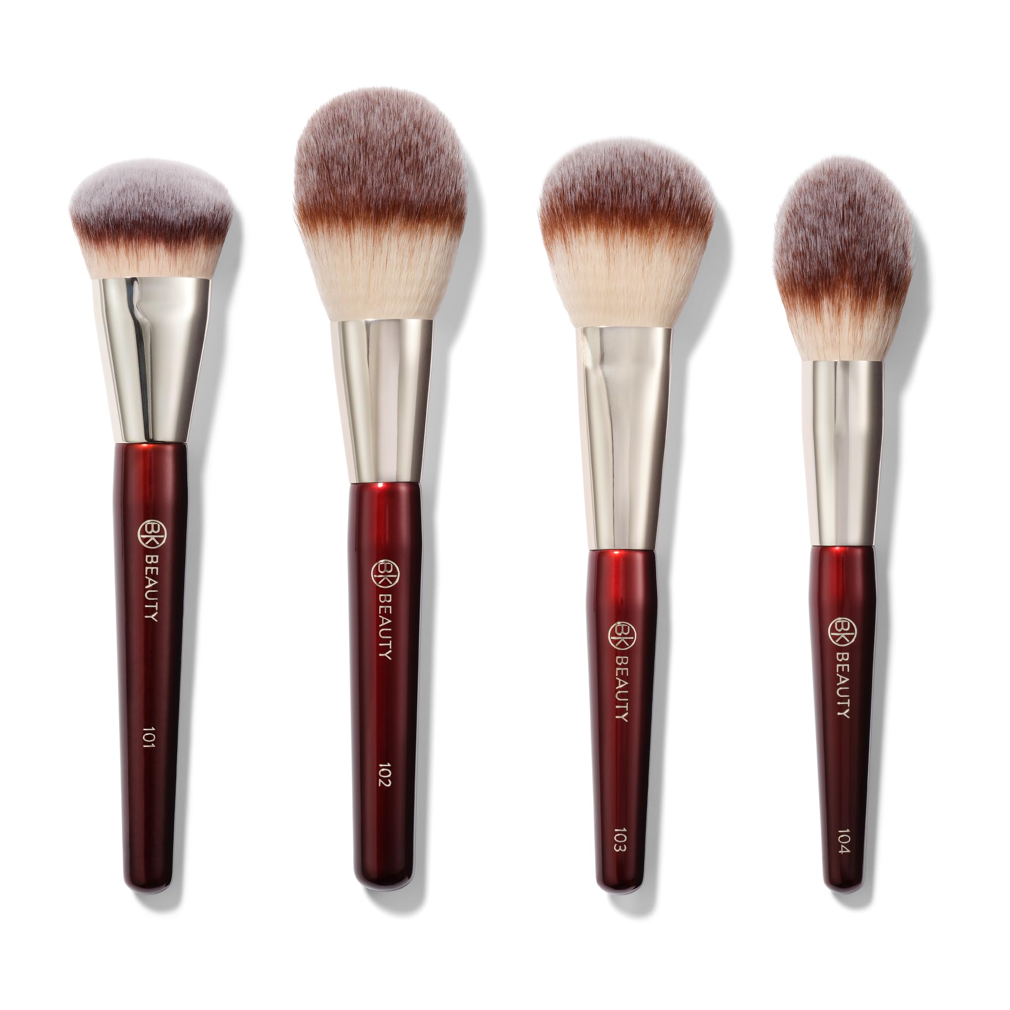 BK Beauty Essentials 4pc brush set collection with ultra-soft bristles for flawless makeup.