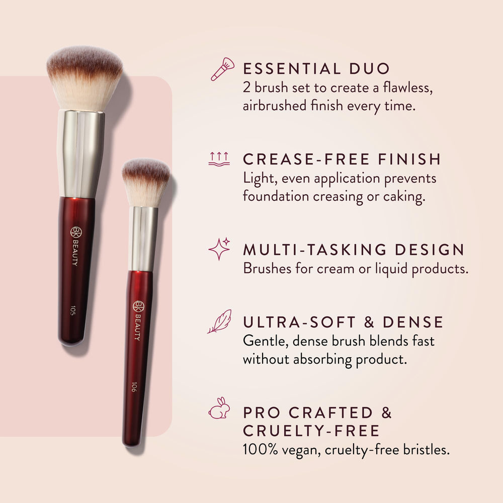 BK BEAUTY foundation brush set packaging showing premium quality and gifting appeal.