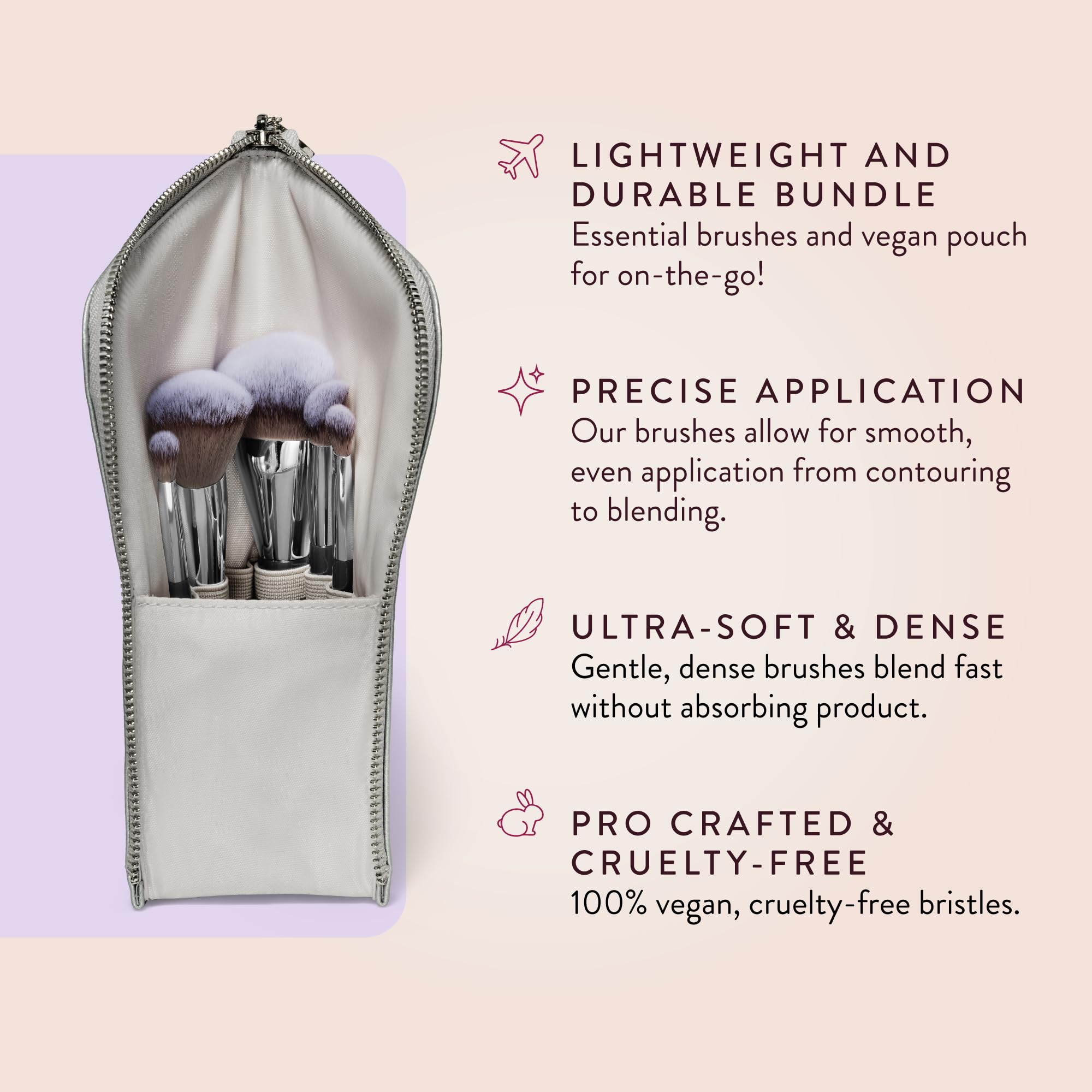 BK Beauty foundation brush A101 with soft fibers for precise coverage