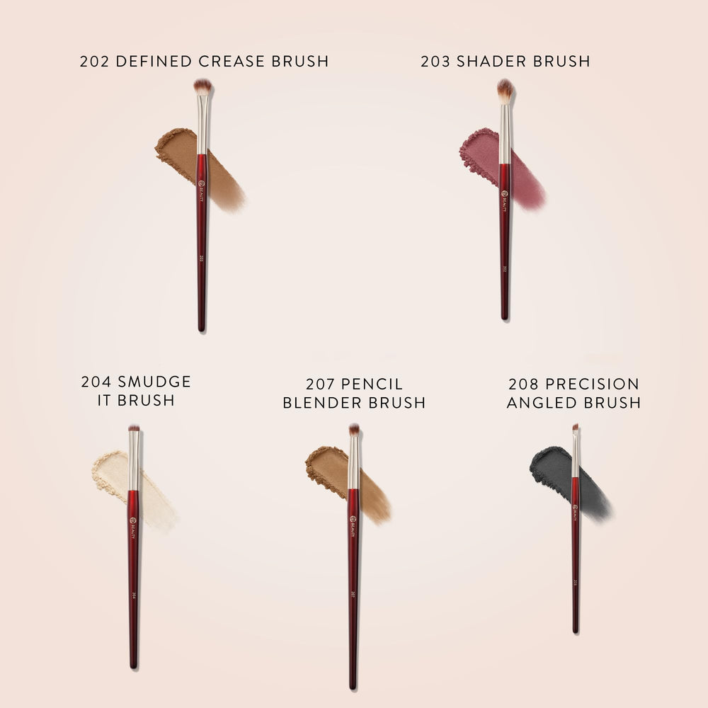 BK Beauty 207 Pencil Blender Brush defines outer corners with diffused depth.