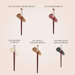 BK Beauty 207 Pencil Blender Brush defines outer corners with diffused depth.