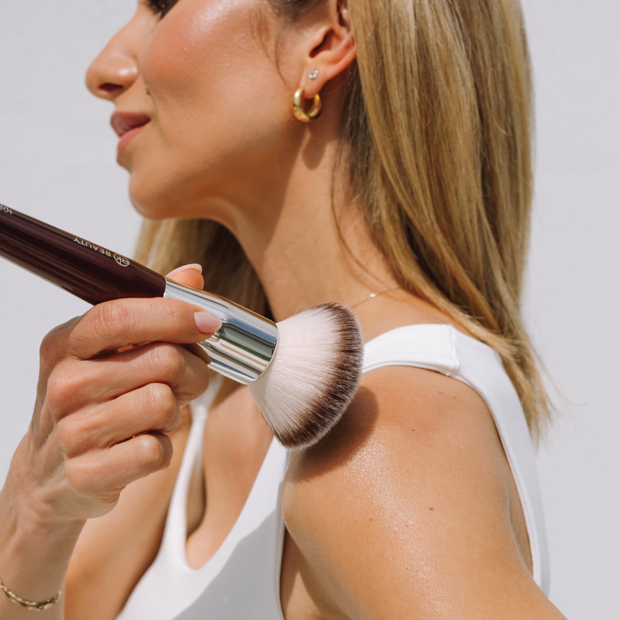 BK BEAUTY liquid foundation application demo showing smooth, buildable coverage.