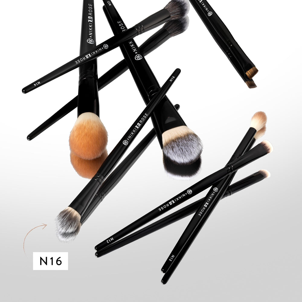 BK Beauty Nikki La Rose N16 Pro Concealer Brush care guidance for cruelty-free pro use.