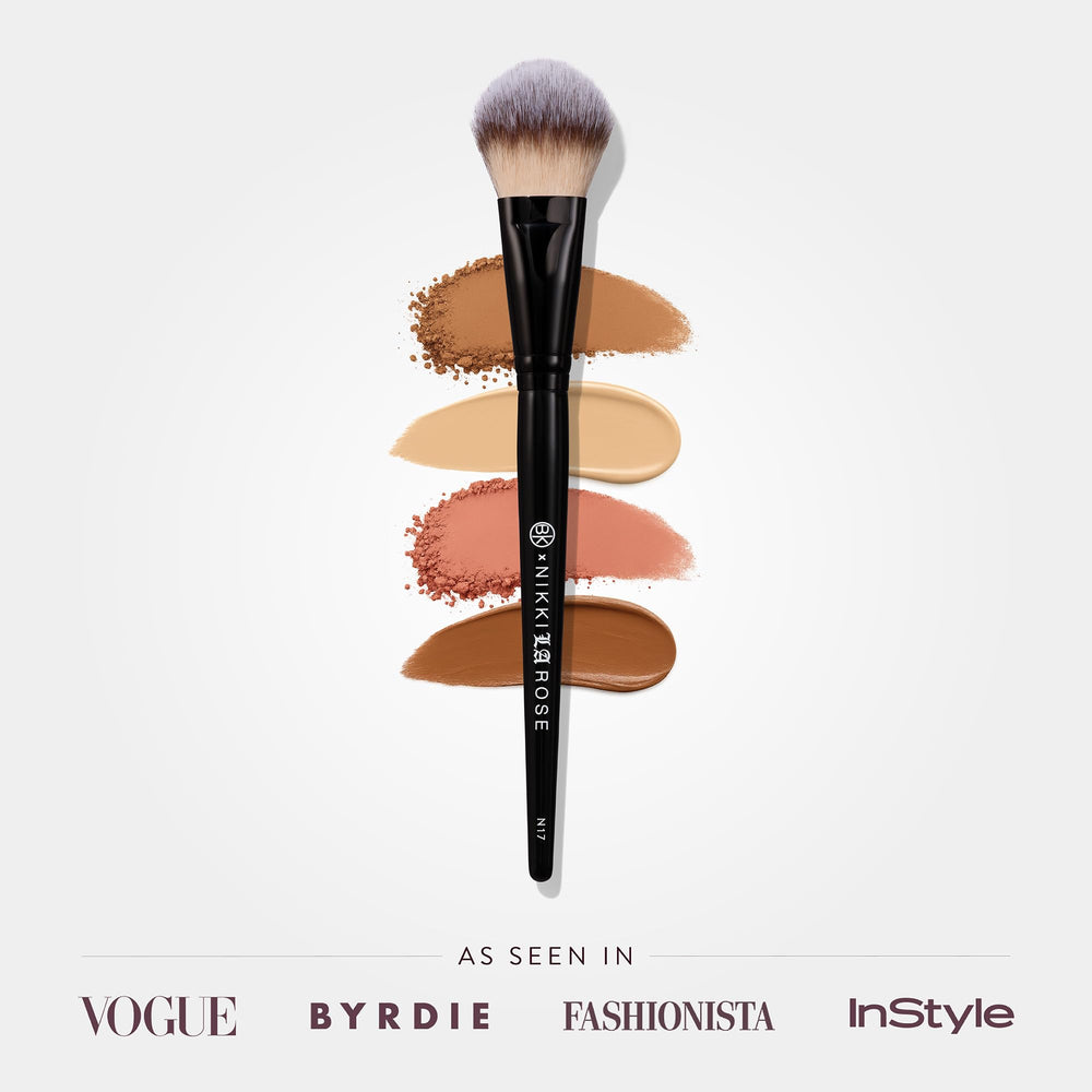BK Beauty Nikki La Rose N17 soft vegan bristles deliver gentle, streak-free results