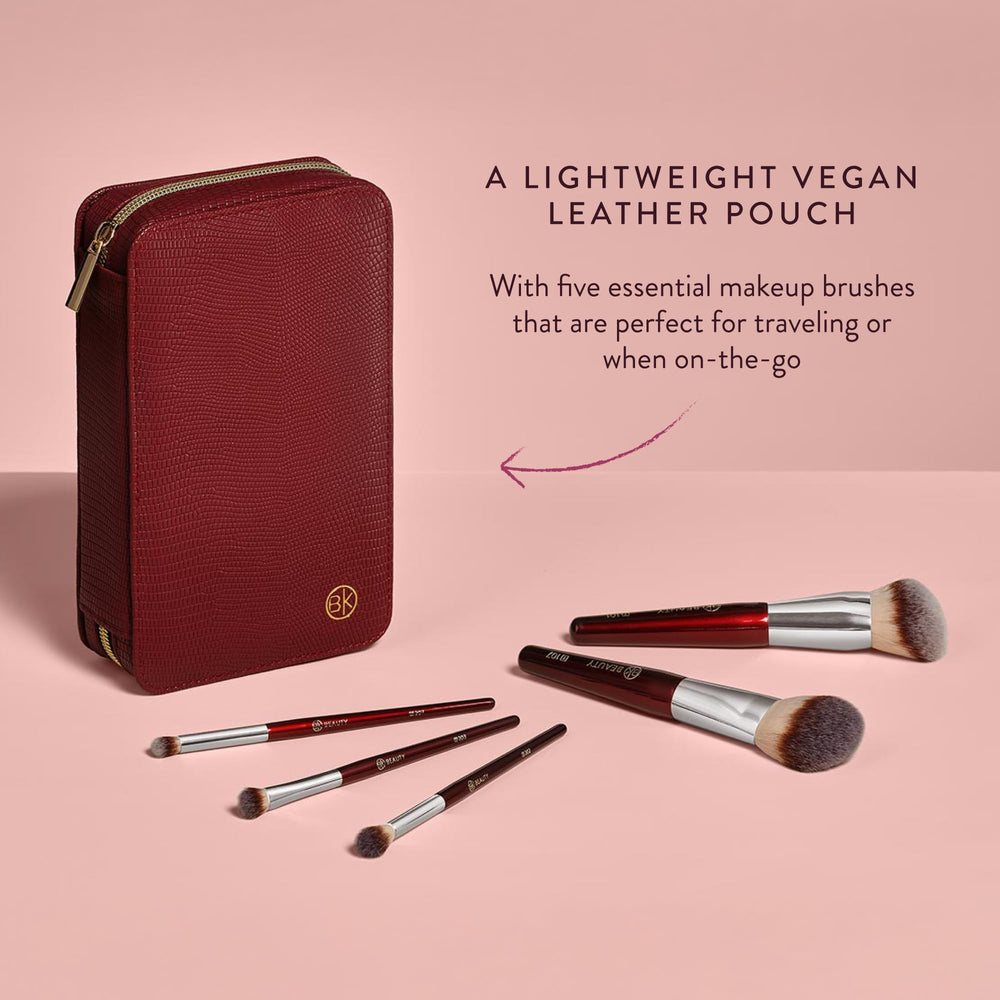 BK BEAUTY travel brush set durable handles endure daily travel