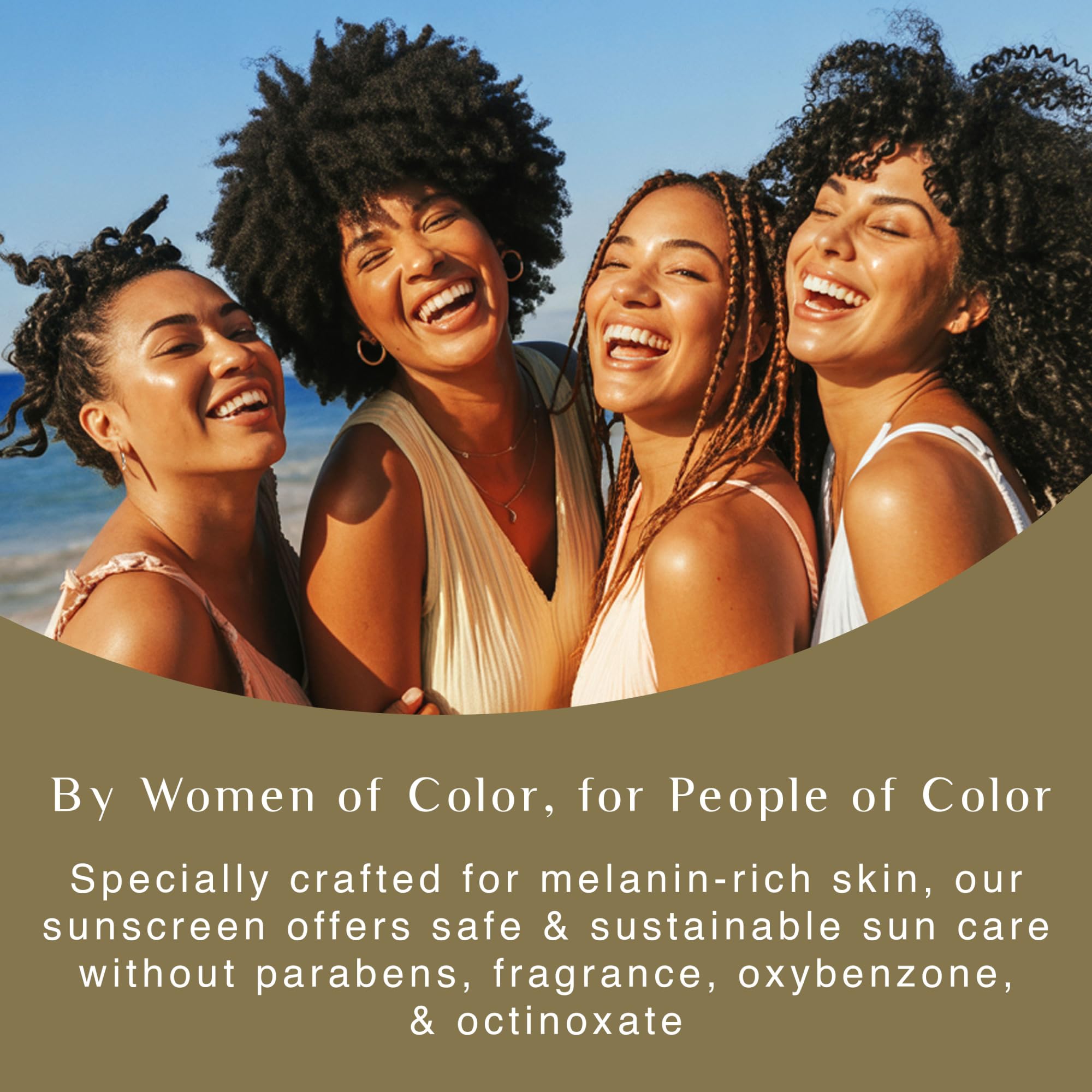 Black Girl Sunscreen label and ingredients panel showing reef-friendly formula