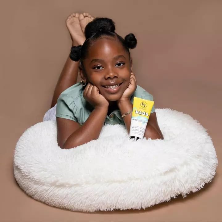 BLACK GIRL SUNSCREEN Large Kids SPF 50 water-resistance during play outdoors.