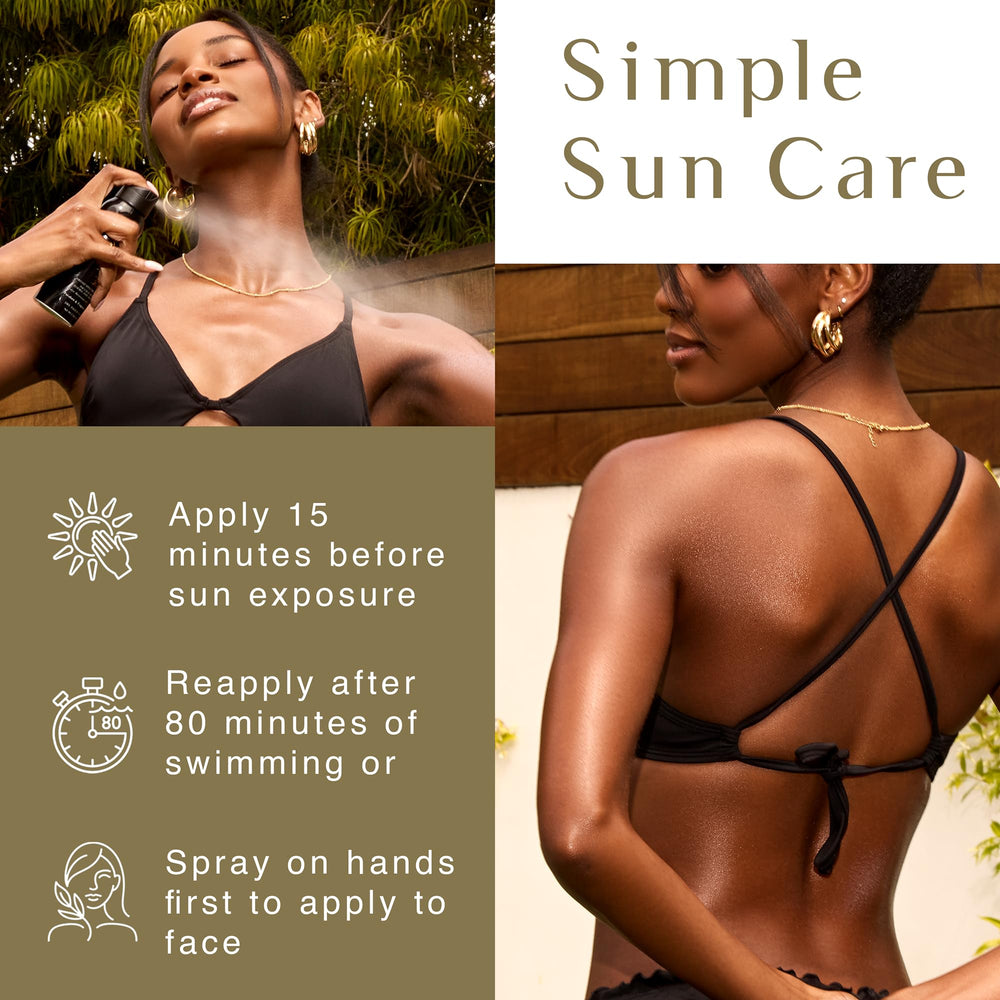 Water-resistant up to 80 minutes for active outdoor days with Black Girl Sunscreen Make It Glow.