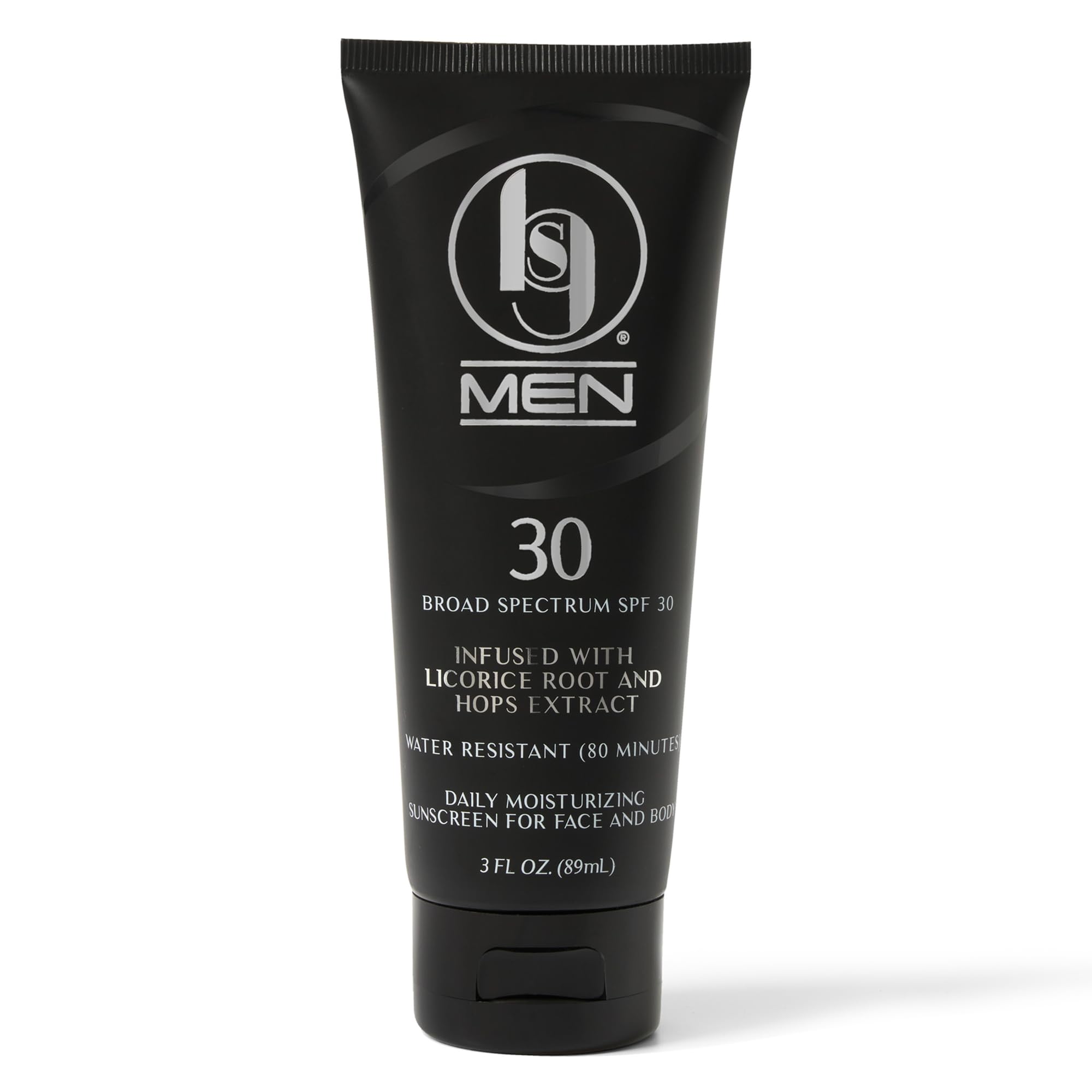 Black Girl Sunscreen Men's SPF 30 packaging front, clear daily sun protection for melanin-rich skin