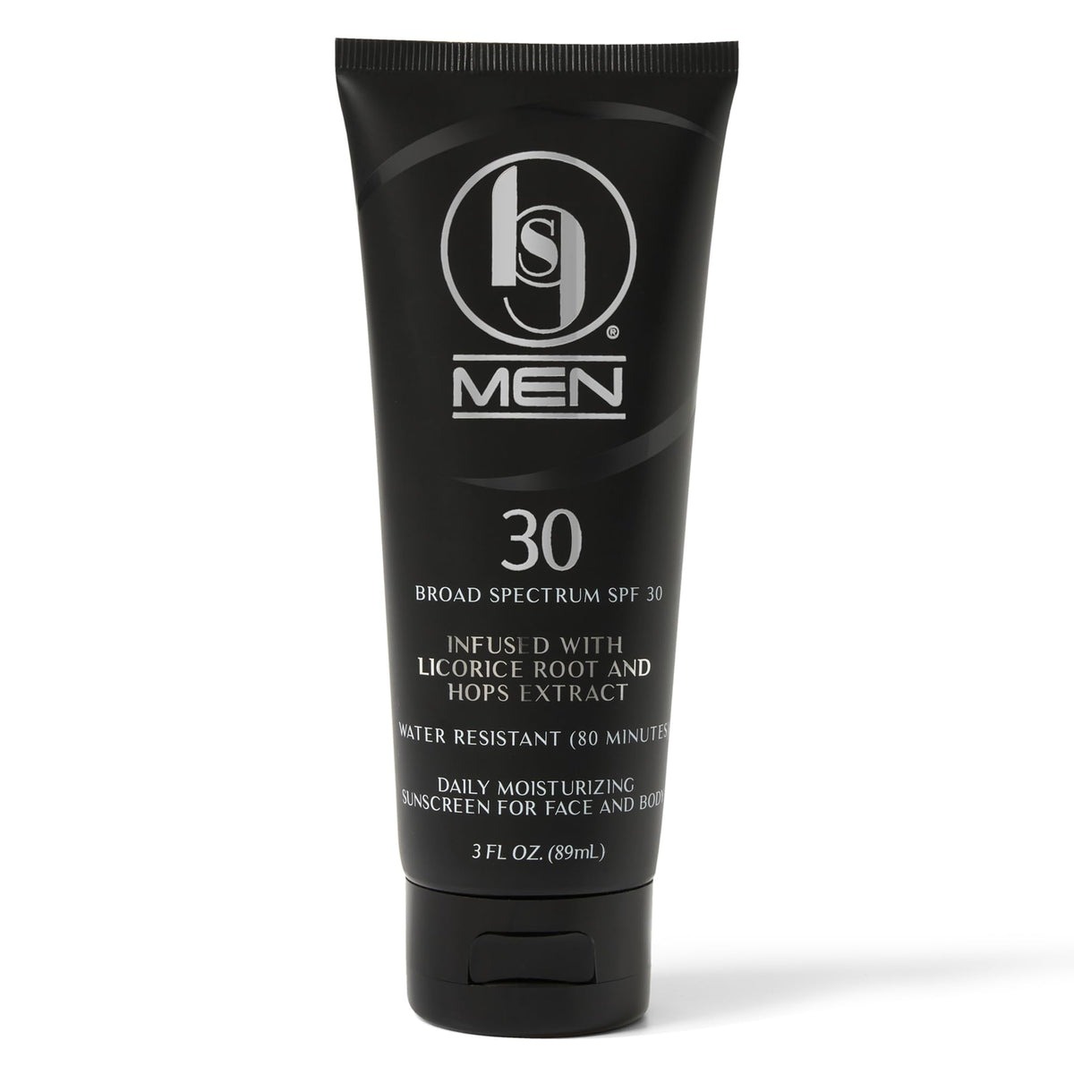 Black Girl Sunscreen Men's SPF 30 packaging front, clear daily sun protection for melanin-rich skin