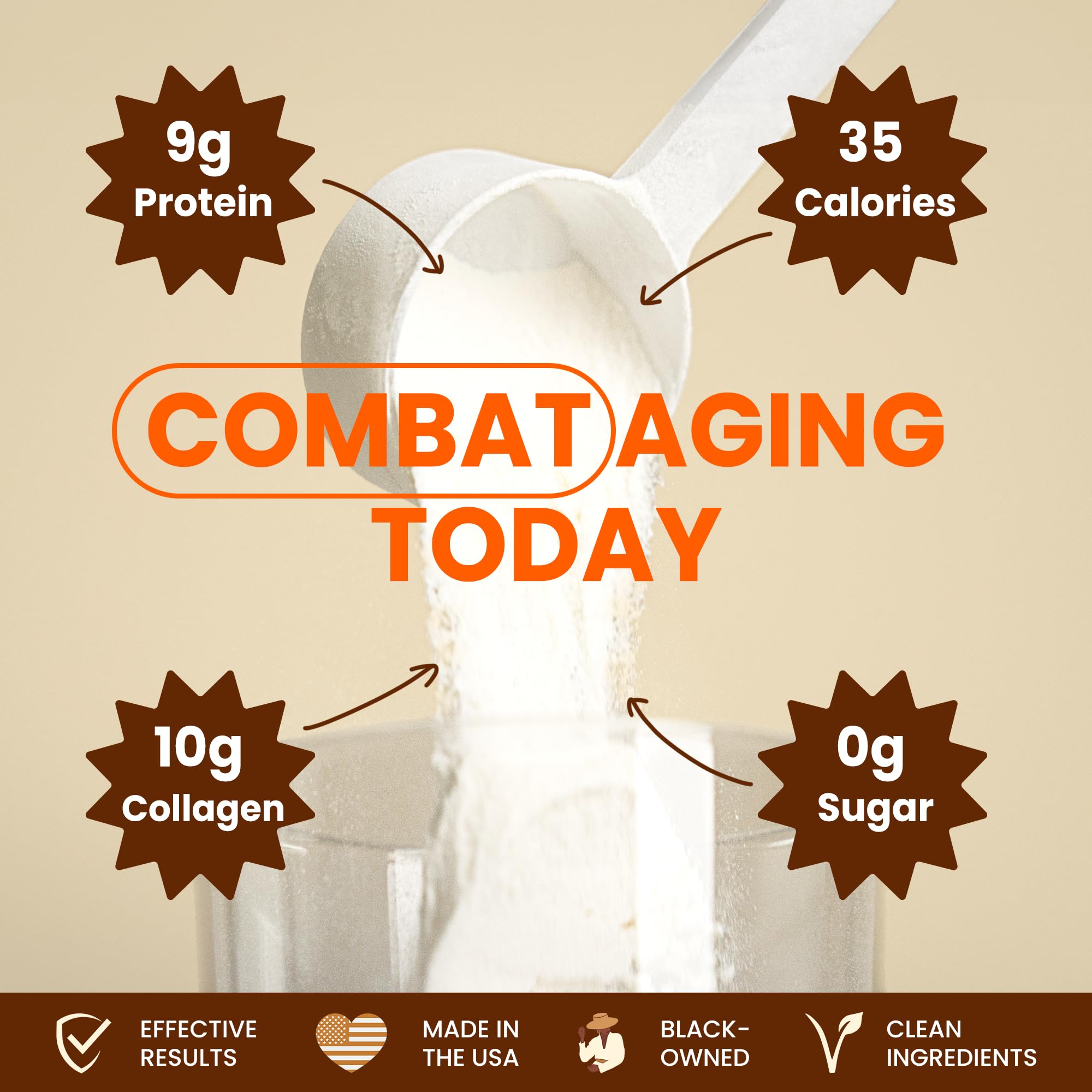 Black Girl Vitamins collagen dissolving in coffee for seamless morning routine