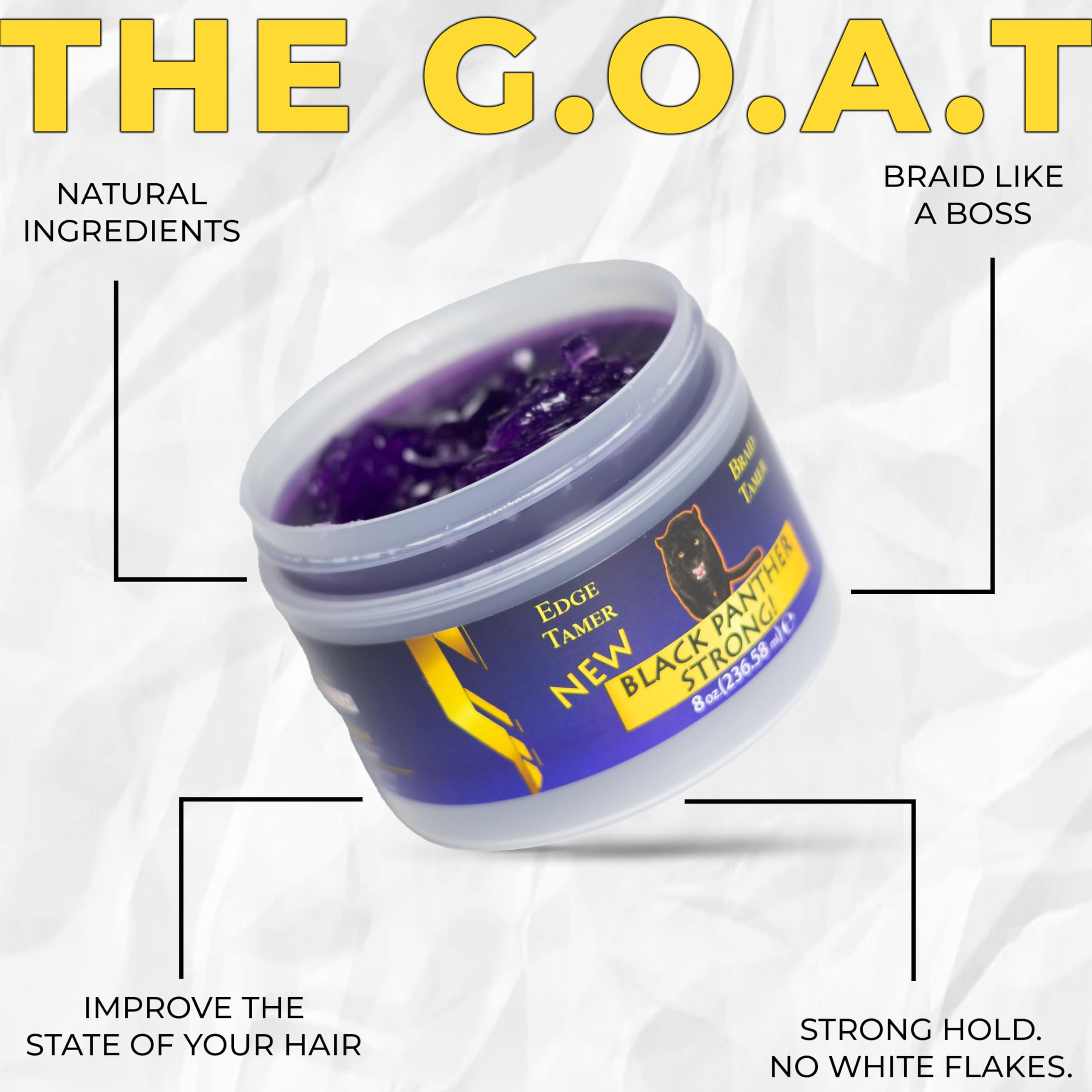 Black Panther Strong Diamond Edges long-lasting hold image demonstrating all-day control.