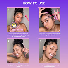 Black Panther Strong Diamond Edges applying on wet hair provides quick slick-back styling.