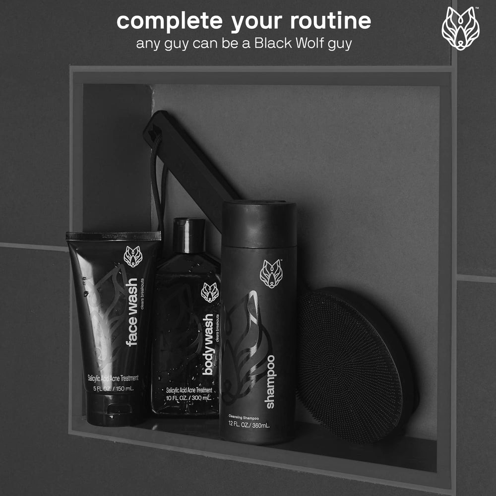 Blue sage and citrus scent cue on Black Wolf products for refreshing aromatics.
