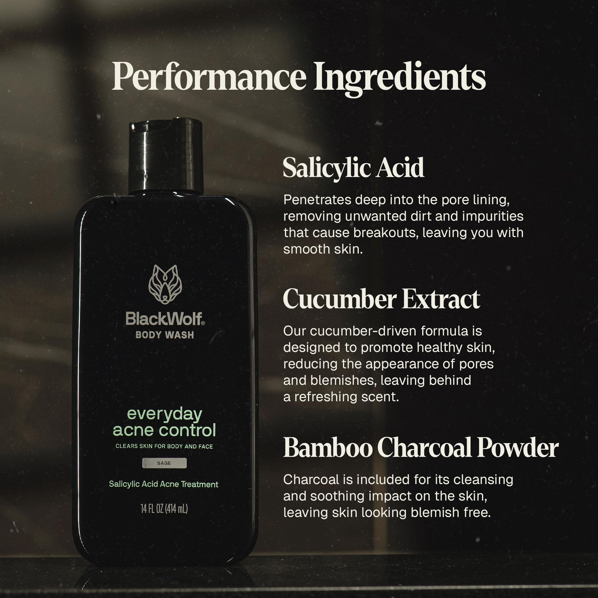 Black Wolf Blue Sage Citrus scent for a refreshing shower