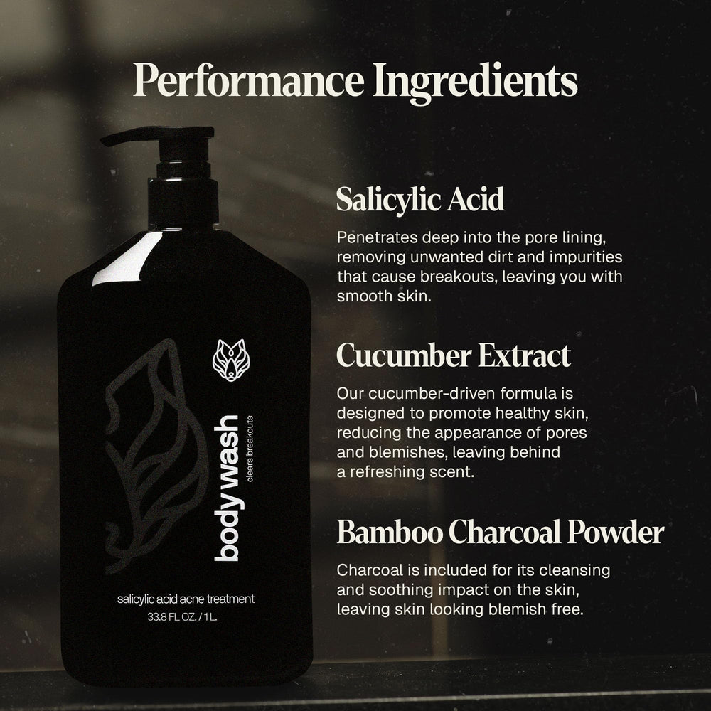 Black Wolf body wash and face wash bundle pack for comprehensive skincare.