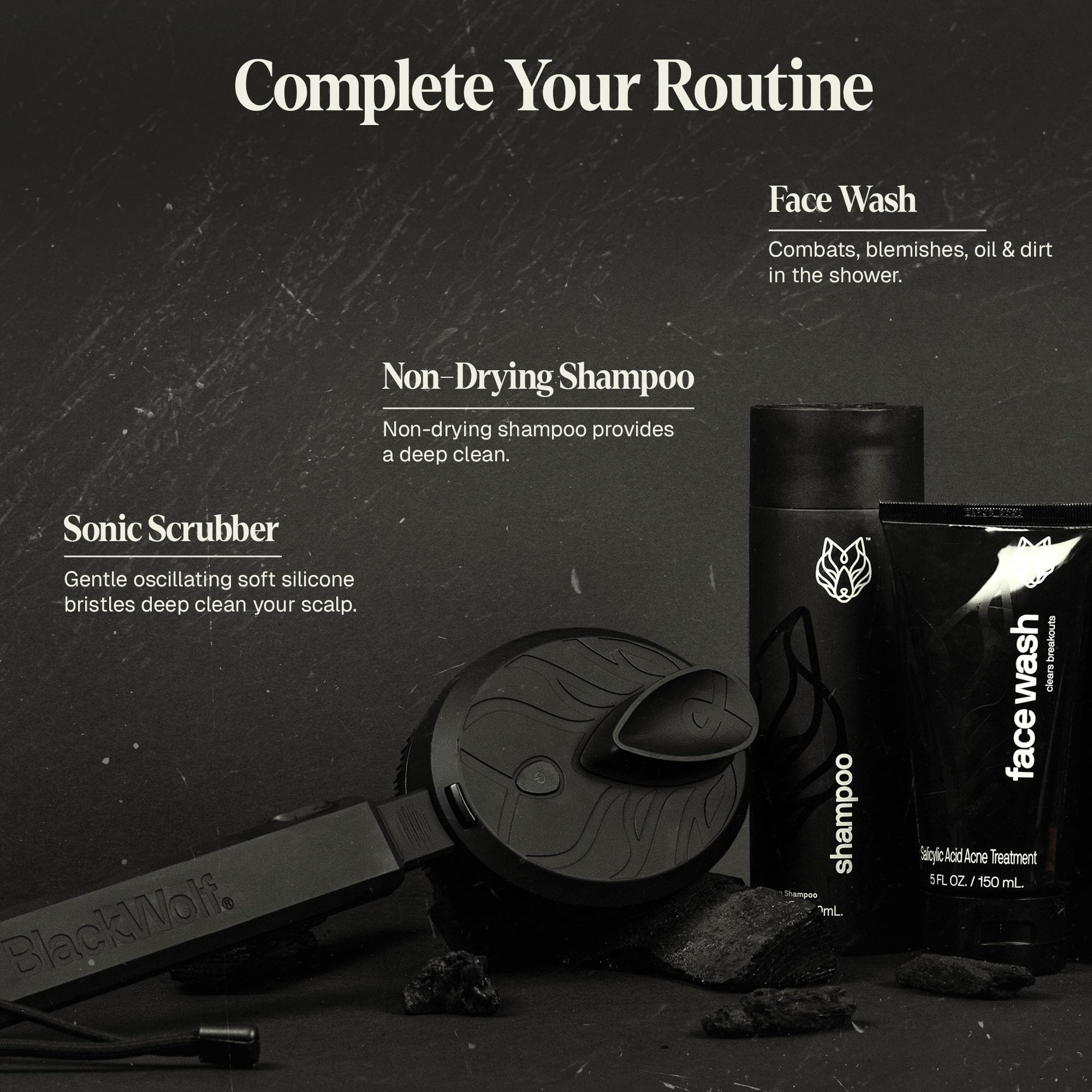 Black Wolf cruelty-free paraben-free ingredients—gentle formulation suitable for daily grooming.