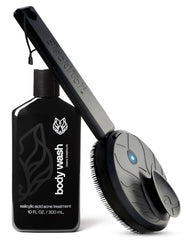 Black Wolf Sonic Scrubber Pro handheld use for precise facial cleansing
