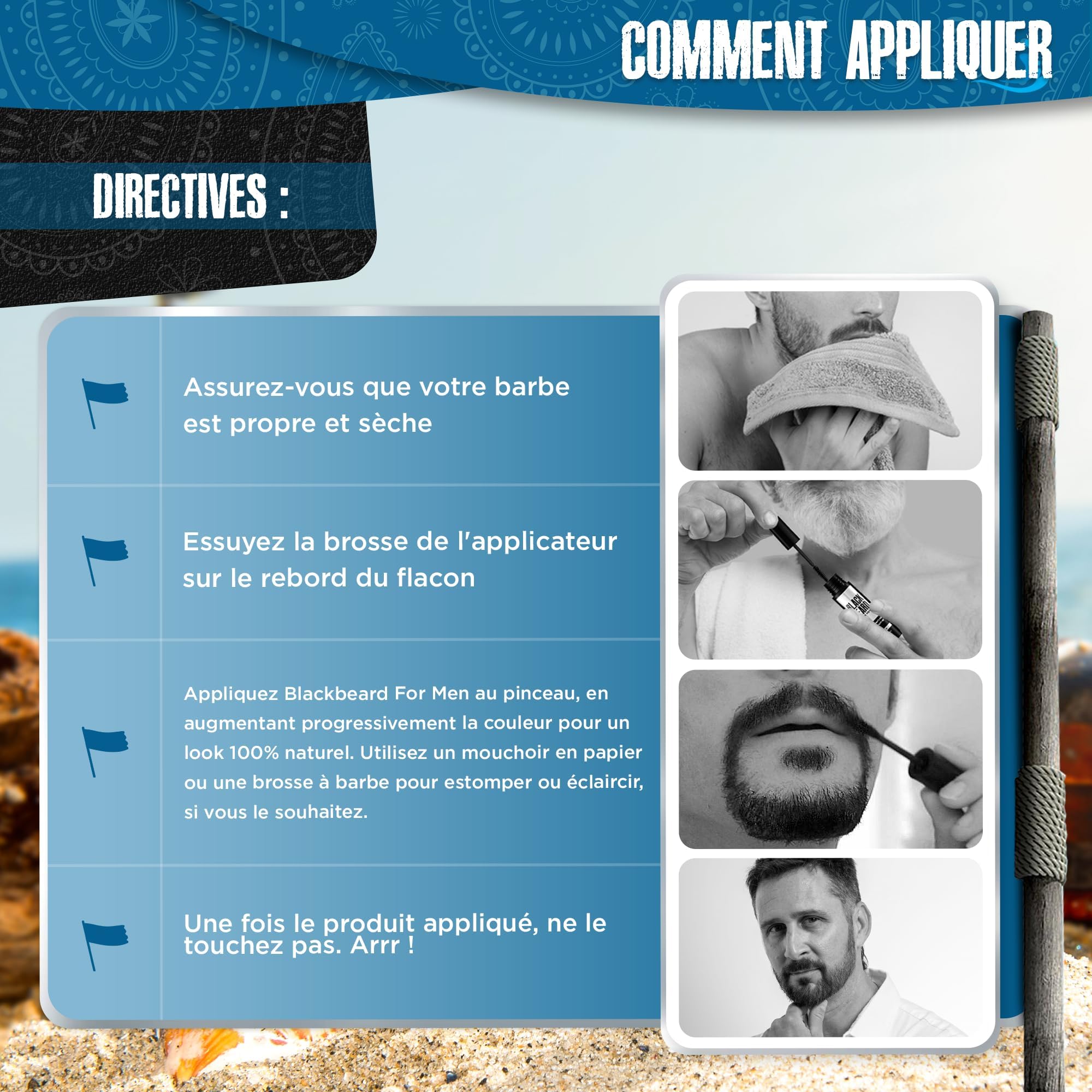 Blackbeard for Men convenient brush-on application for fast grooming.