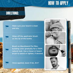 Blackbeard for Men eyebrow color application for fast brow touch-ups.
