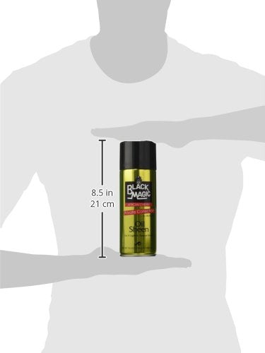 Blackmagic Design Oil Sheen Cherry on hair after styling for a glossy smooth finish