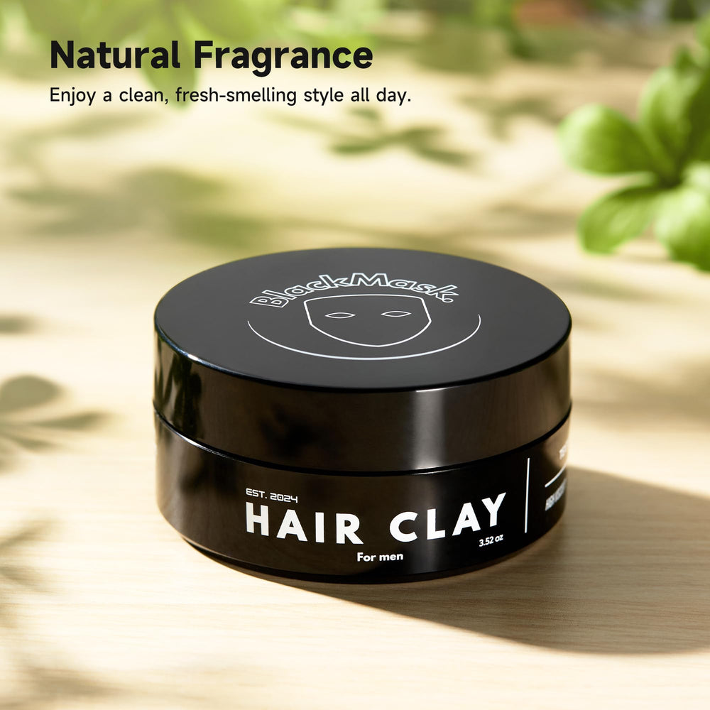 BlackMask Hair Clay applying on hair demonstrates smooth, mess-free application.