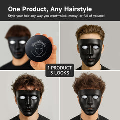 BlackMask Hair Clay texture close-up highlights texture and volume.