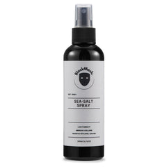 BlackMask sea salt spray bottle closeup delivering natural volume and texture.