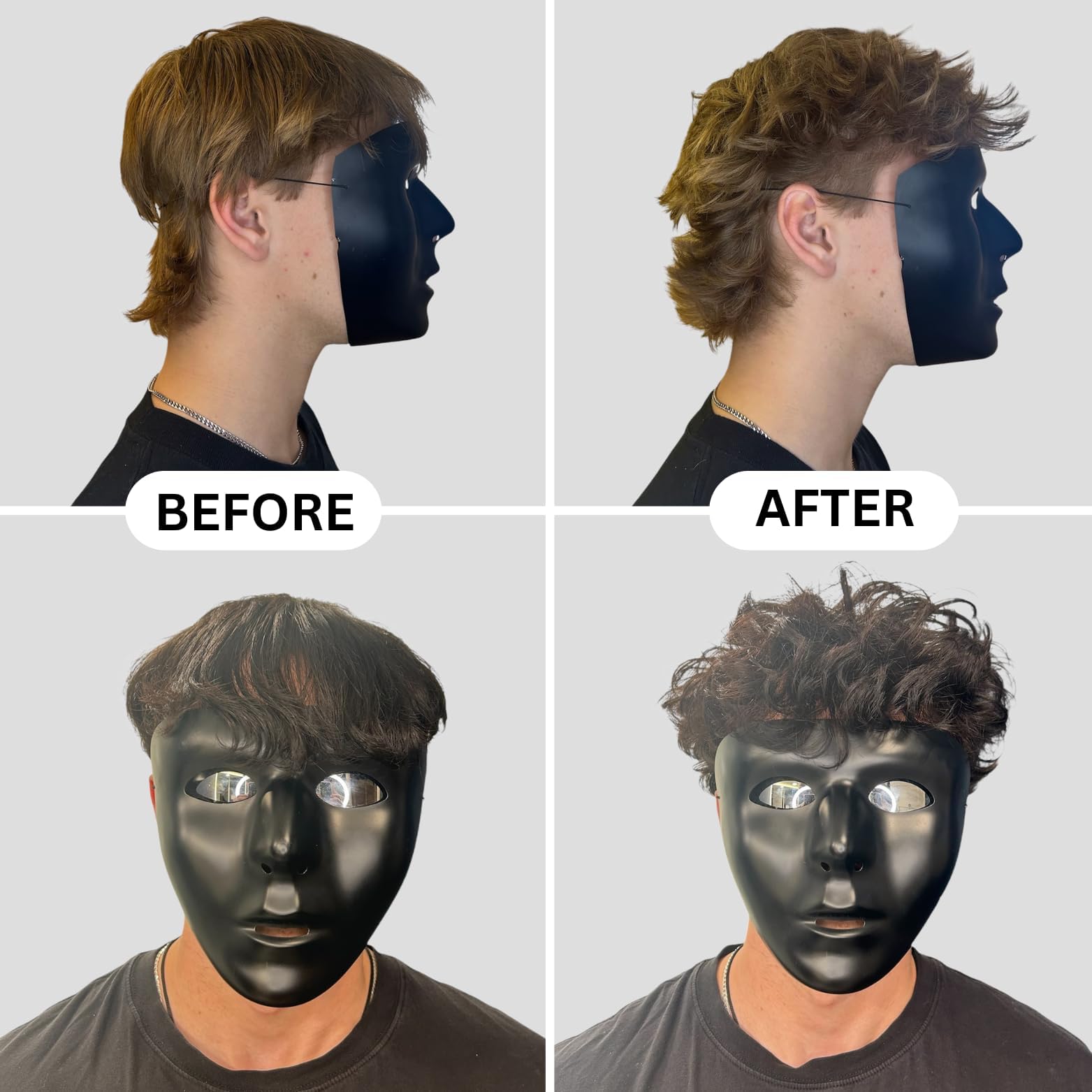 BlackMask Texture Powder dusting on hair captures lightweight, natural hold.