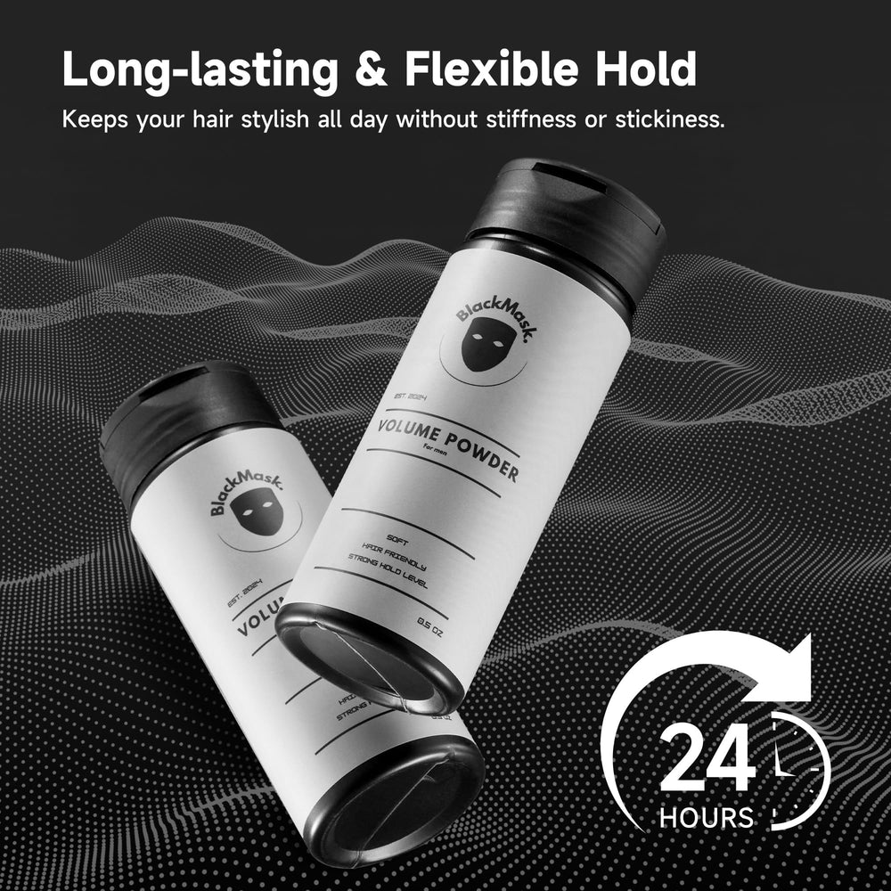 BlackMask Texture Powder packaging open emphasizes premium all-natural ingredients.