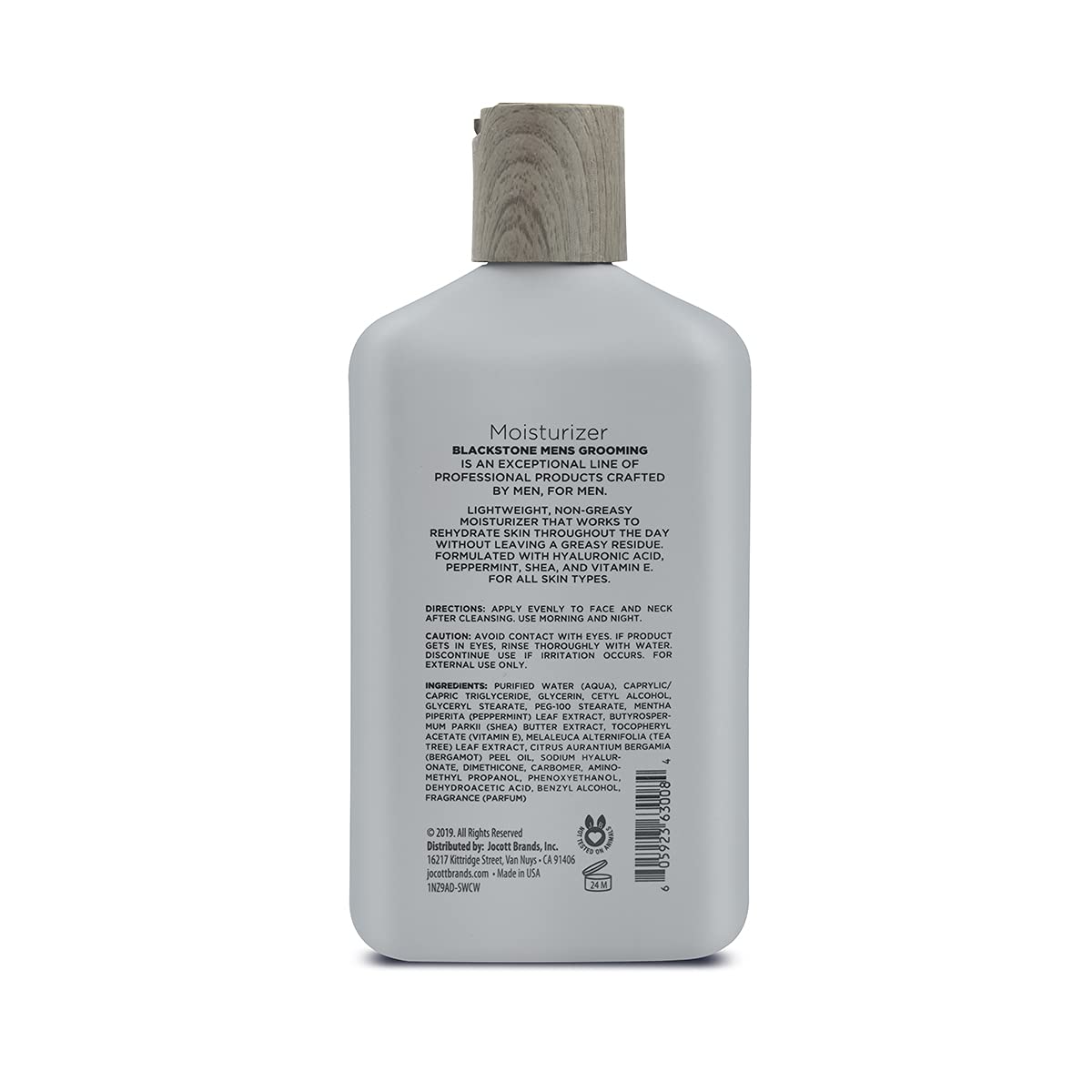 Blackstone Refresh sandalwood-cap shot suggests a soothing sandalwood scent for daily use