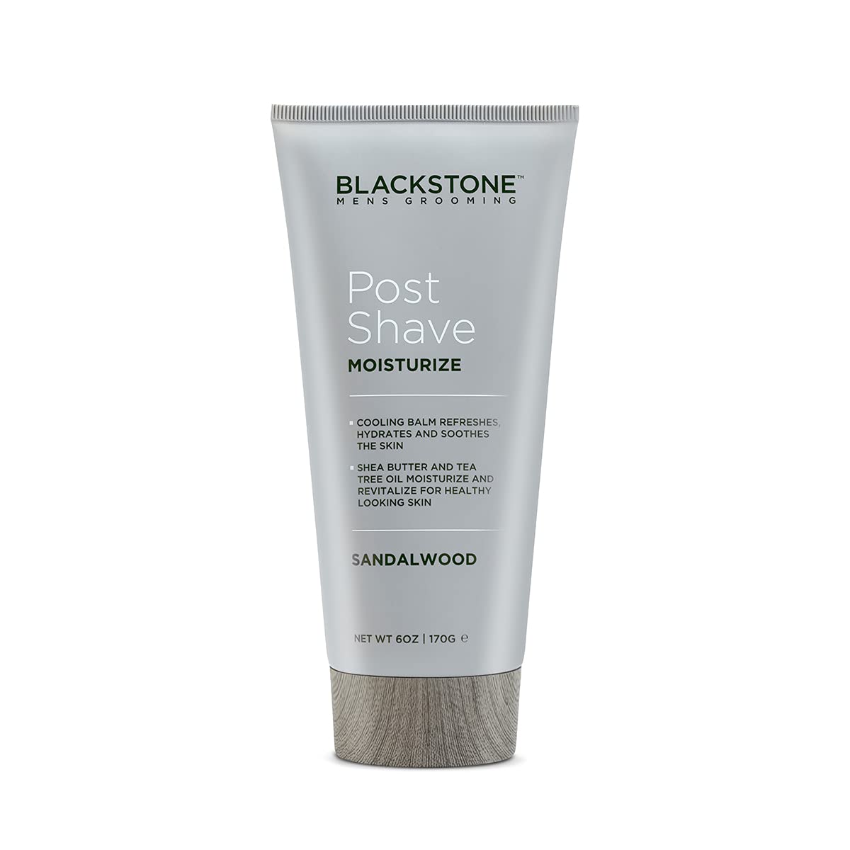 Blackstone post-shave moisturizer-sandalwood-scent evokes a masculine spa aroma.