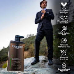 Ingredients display of Blackwood For Men with Ginseng and Loquat for vitality