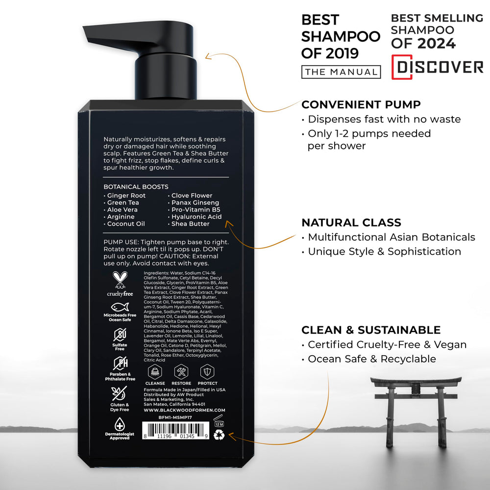 Blackwood For Men Hydroblast bottle-pump-top enables easy, mess-free daily moisturizing wash