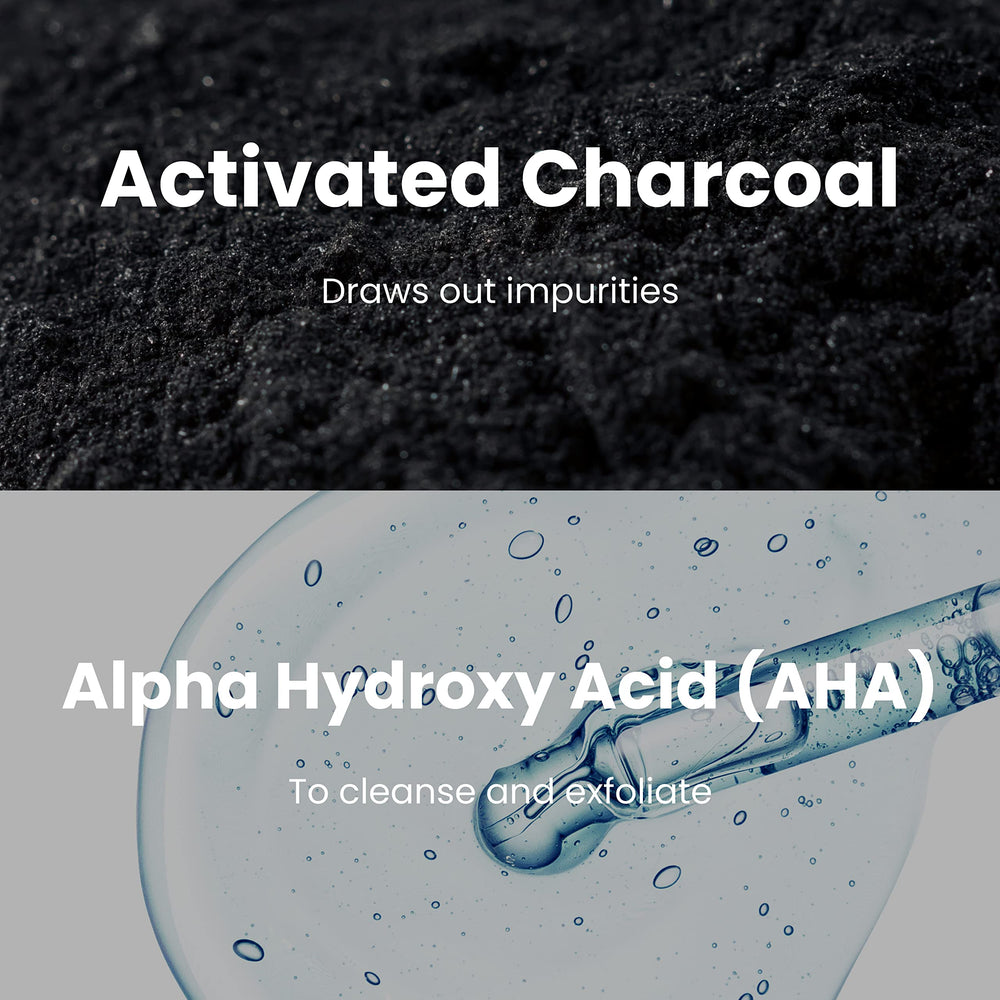 BLAQ charcoal wipes with aloe vera soothe during cleansing.