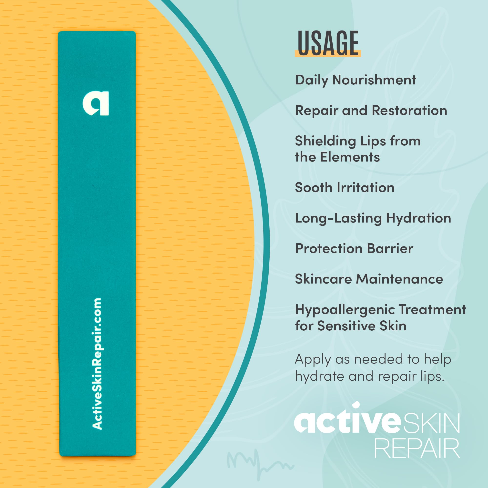 BLDG ACTIVE daily lip care image promotes soft, healthy pout over time.