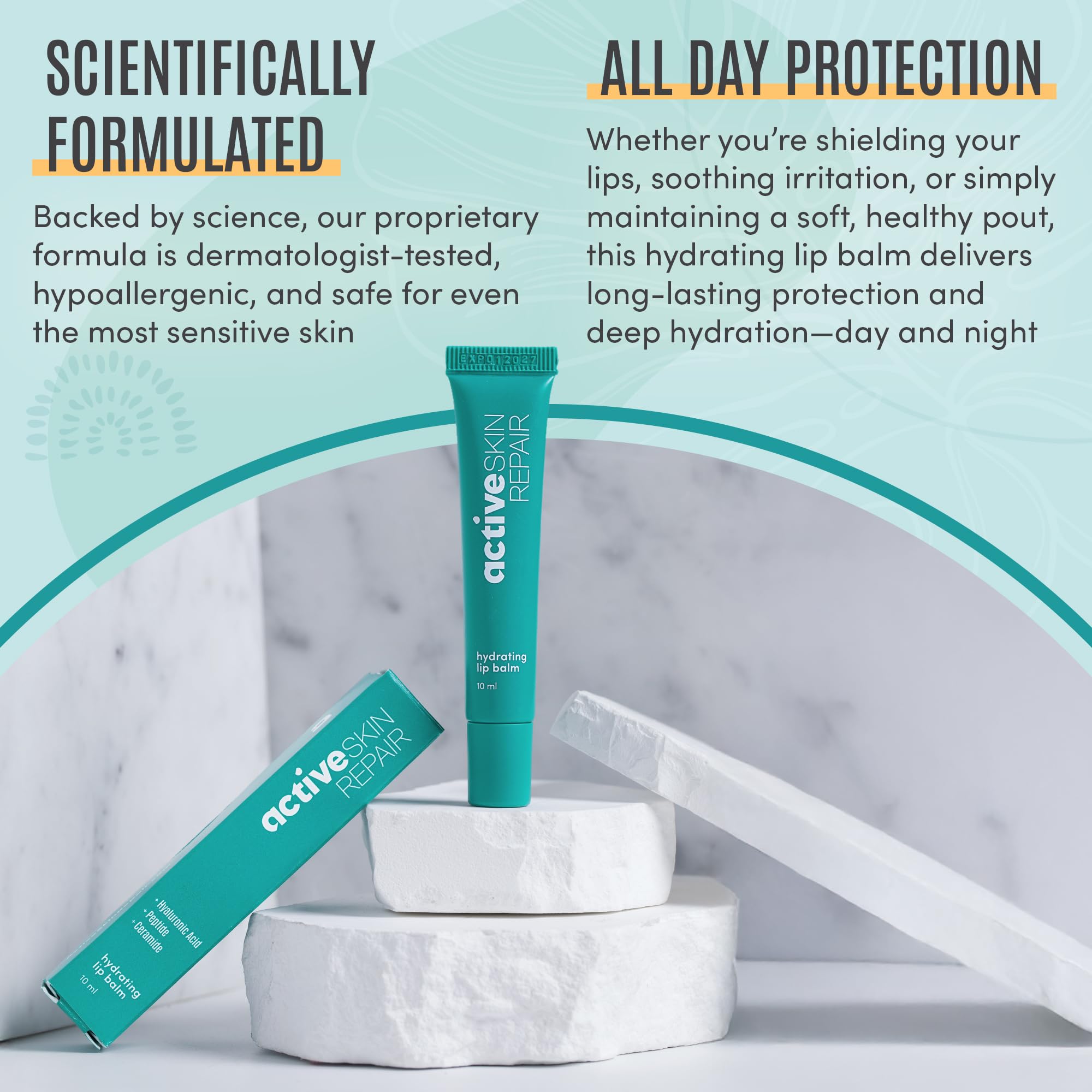 BLDG ACTIVE hyaluronic acid ingredient highlight signaling deep hydration support.