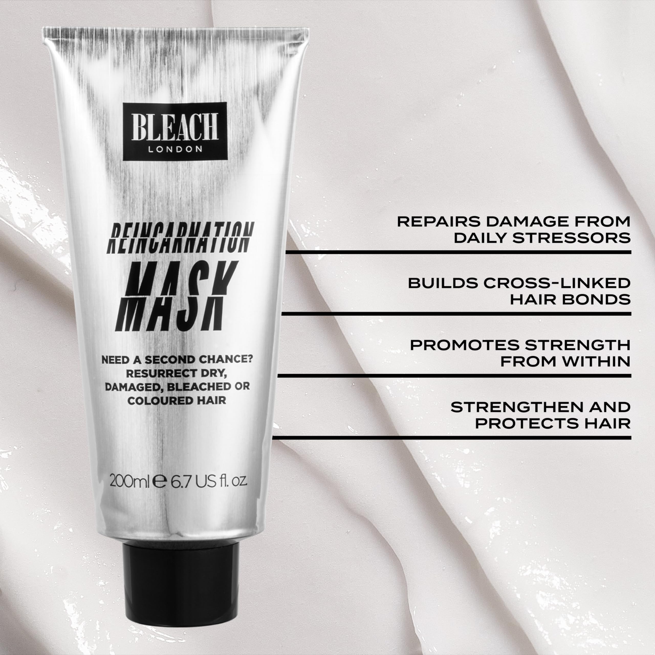 Bleach London Reincarnation Mask application demonstrates massage and wrap for deeper hydration