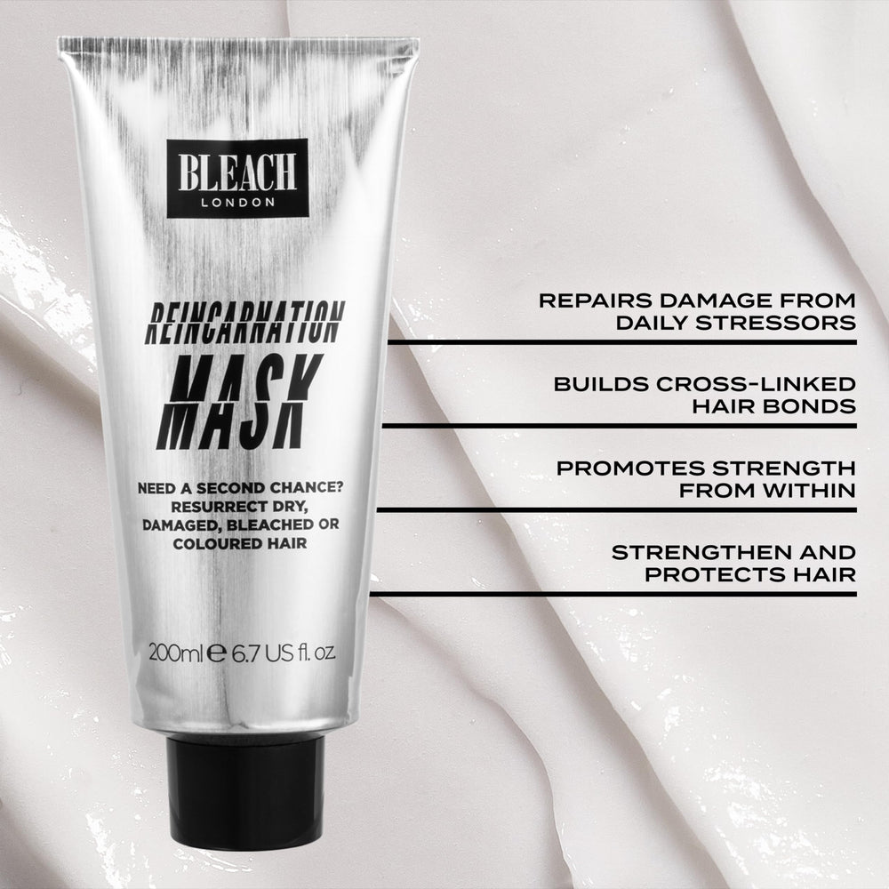 Bleach London Reincarnation Mask application demonstrates massage and wrap for deeper hydration