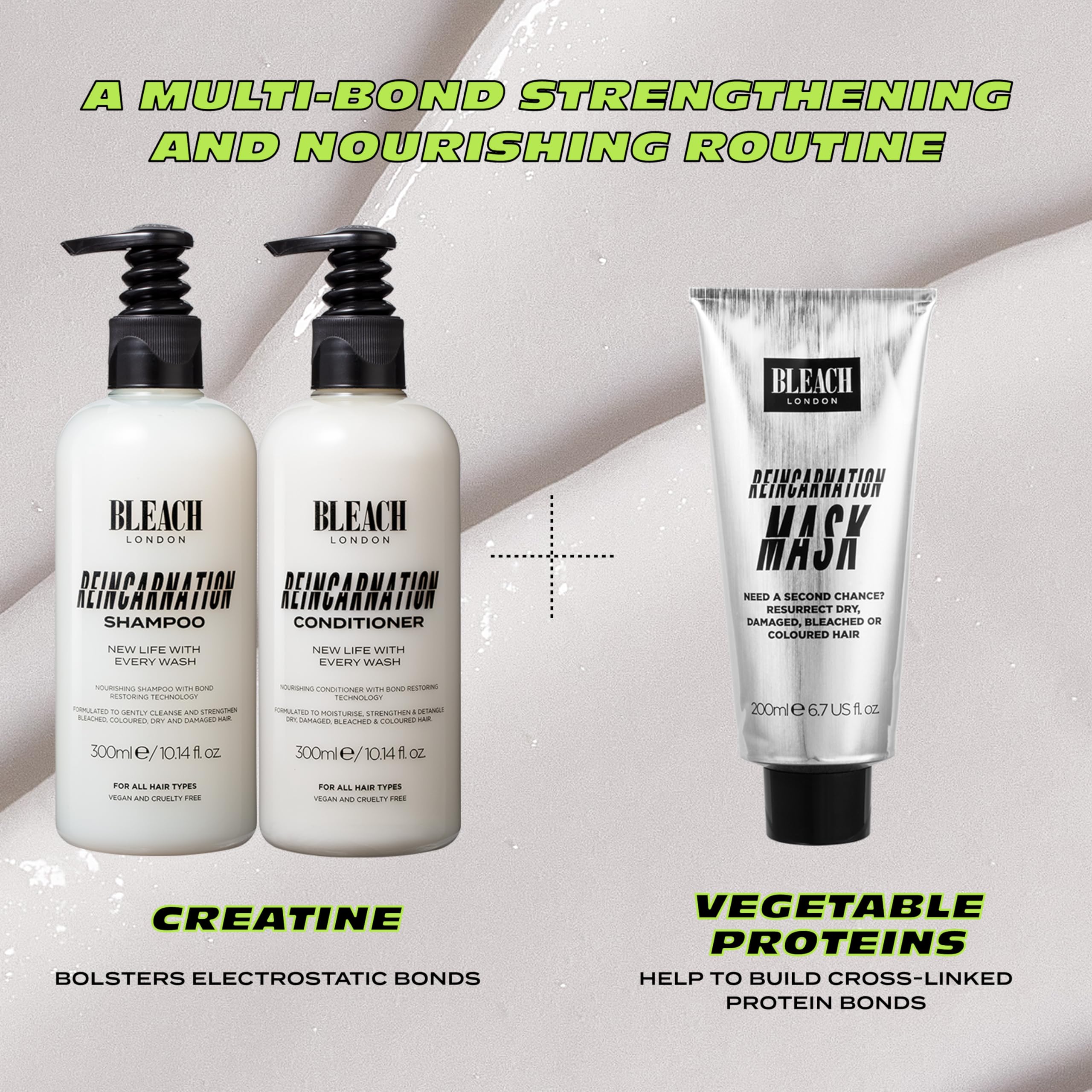 Bleach London Reincarnation Mask vegan cruelty-free badge signals ethical hair care