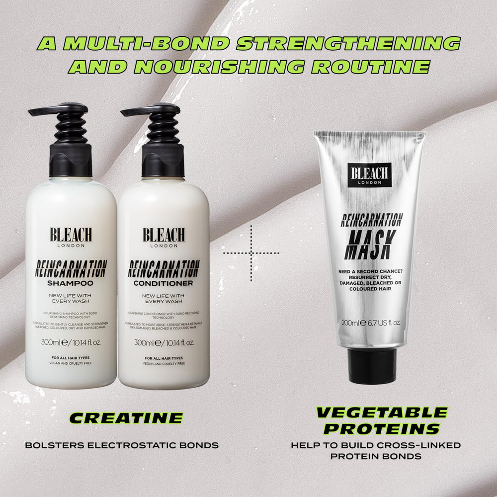 Bleach London Reincarnation Mask vegan cruelty-free badge signals ethical hair care